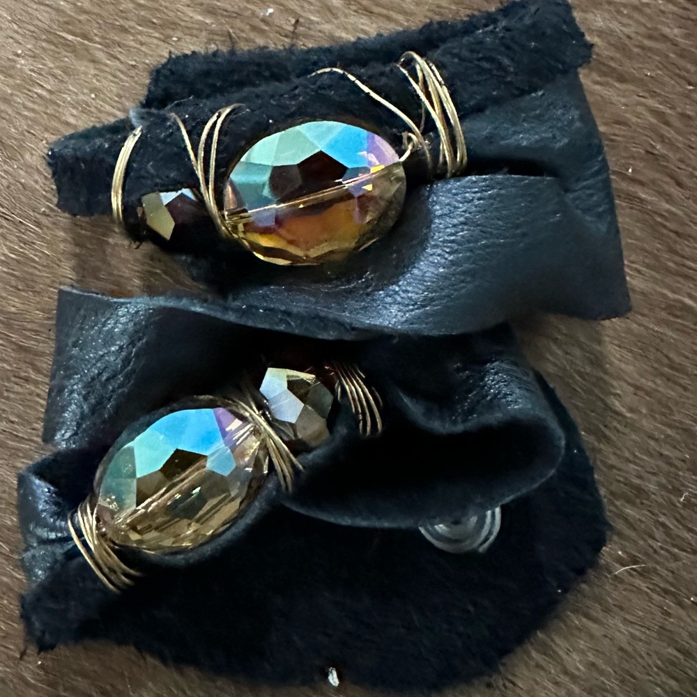 Black Leather wrap bracelet